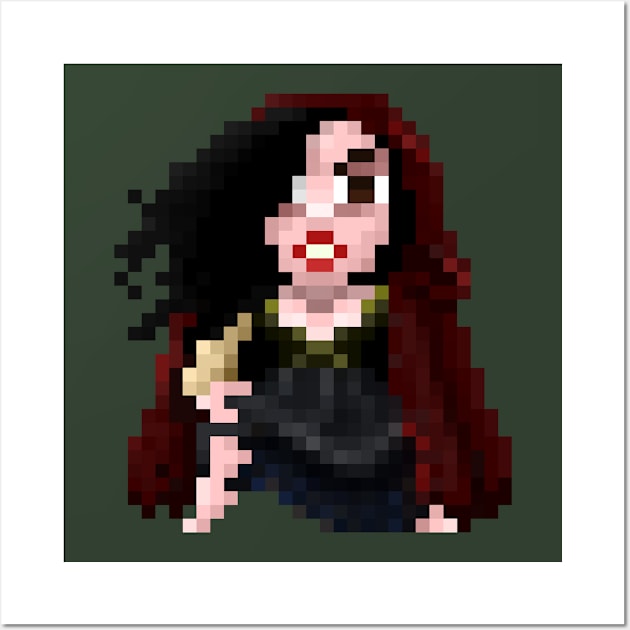 16-Bits Young Woman in the Woods Wall Art by badpun